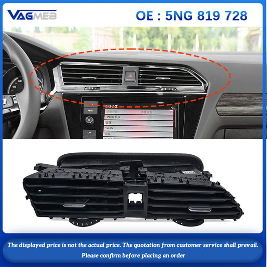 Car Front Dashboard Center AC Air Vent Outlet for VW Tiguan MK2 2017-2025 5NG 819 728