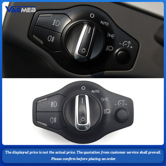Chrome AUTO Headlight Fog Light Switch Control For Audi Q5 A5 S5 Coupe  Sportback A4  S4 Avant B8 8K0 941 531 AS