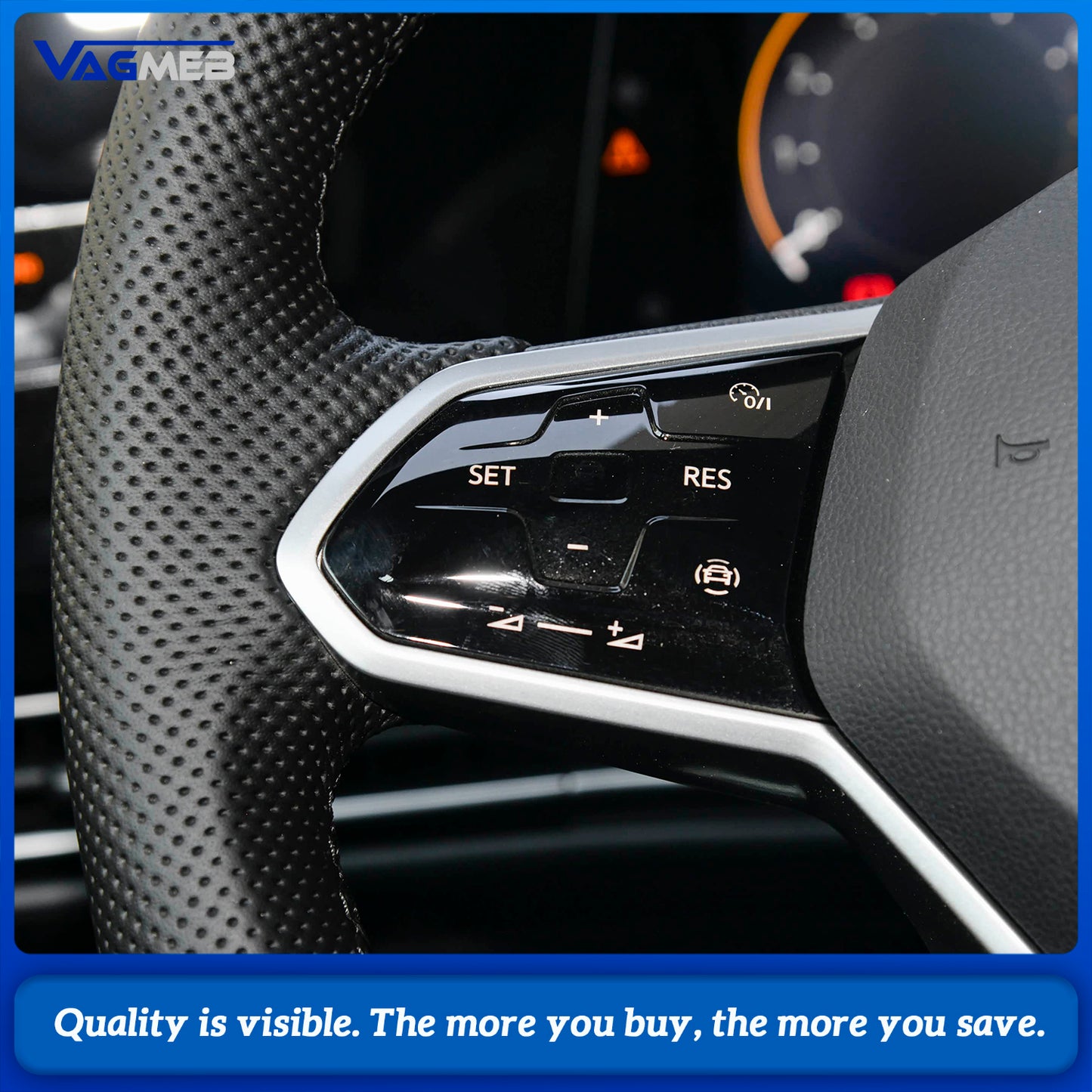 Multifunctional Steering Wheel LCD Touch Button Shell Case For VW ID3 ID4 ID6