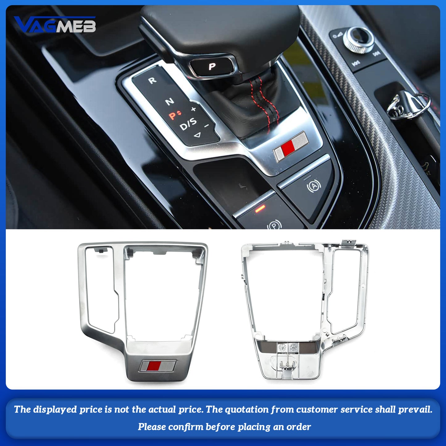 Suitable for Audi A4 A5 center control gear panel decoration shift frame