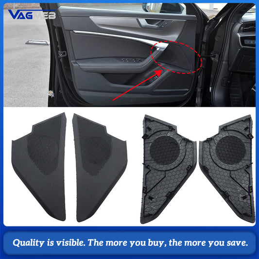 Front Left & Right Door Speaker Cover Grill Black For A6 C8 4KD 035 423424 Tweeter Acoustic Enclosure 4KD 035 423