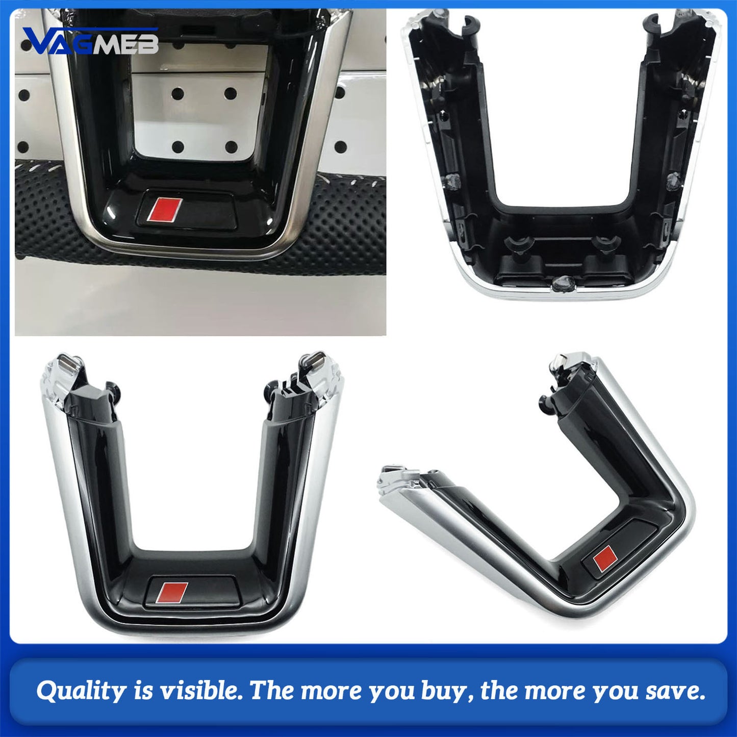 For Audi A6 C8 A7 A8 RS7 RS8 New Steering Wheel S/RS Logo Assembly ADA6C8A7A8RS6RS7SB