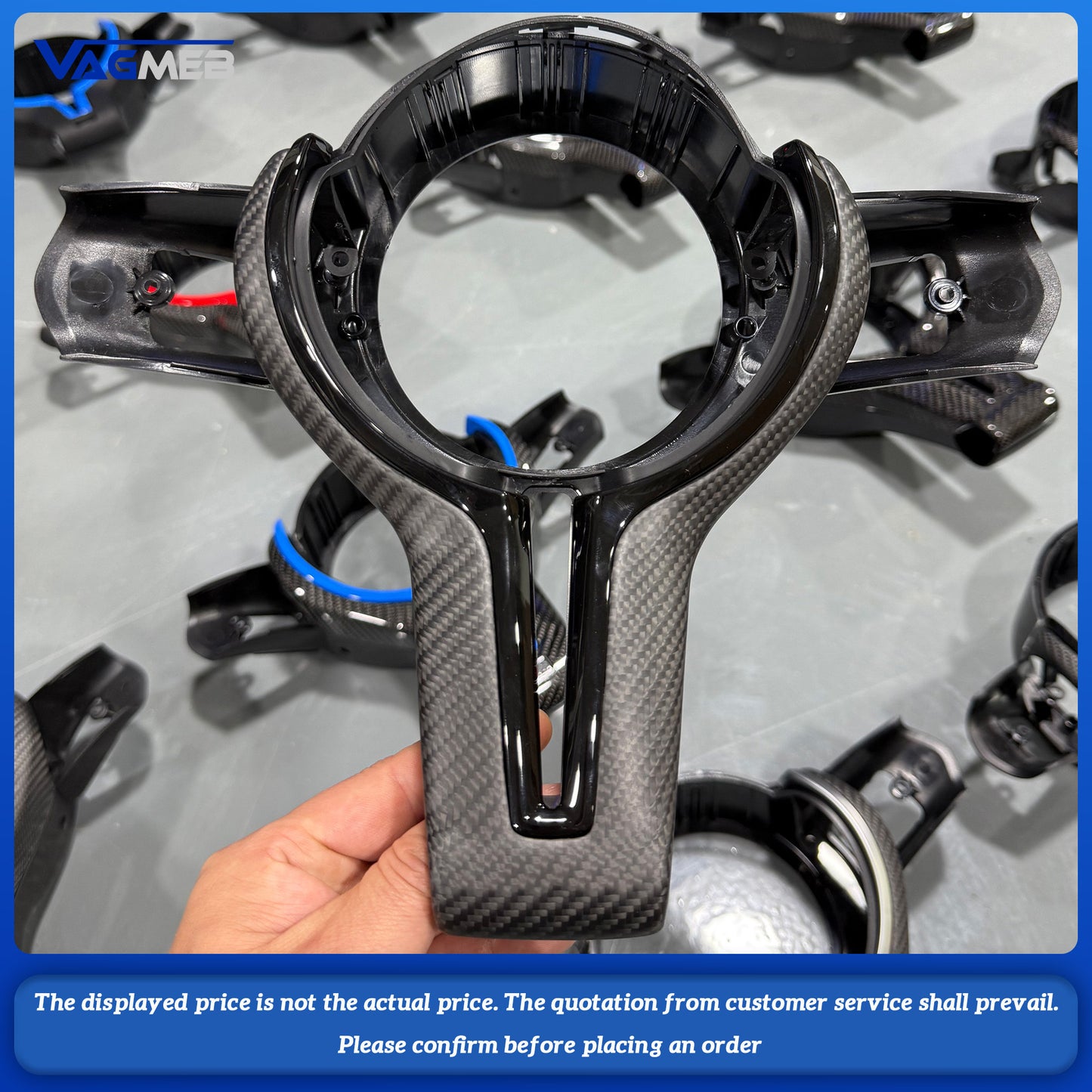 For BMW M Series F80 F82 F10 F06 F12 F13 F15 F16 M-sport F20 F22 F30 F31 F32 F33 F36 For BMW Steering Wheel Trim Carbon Fiber