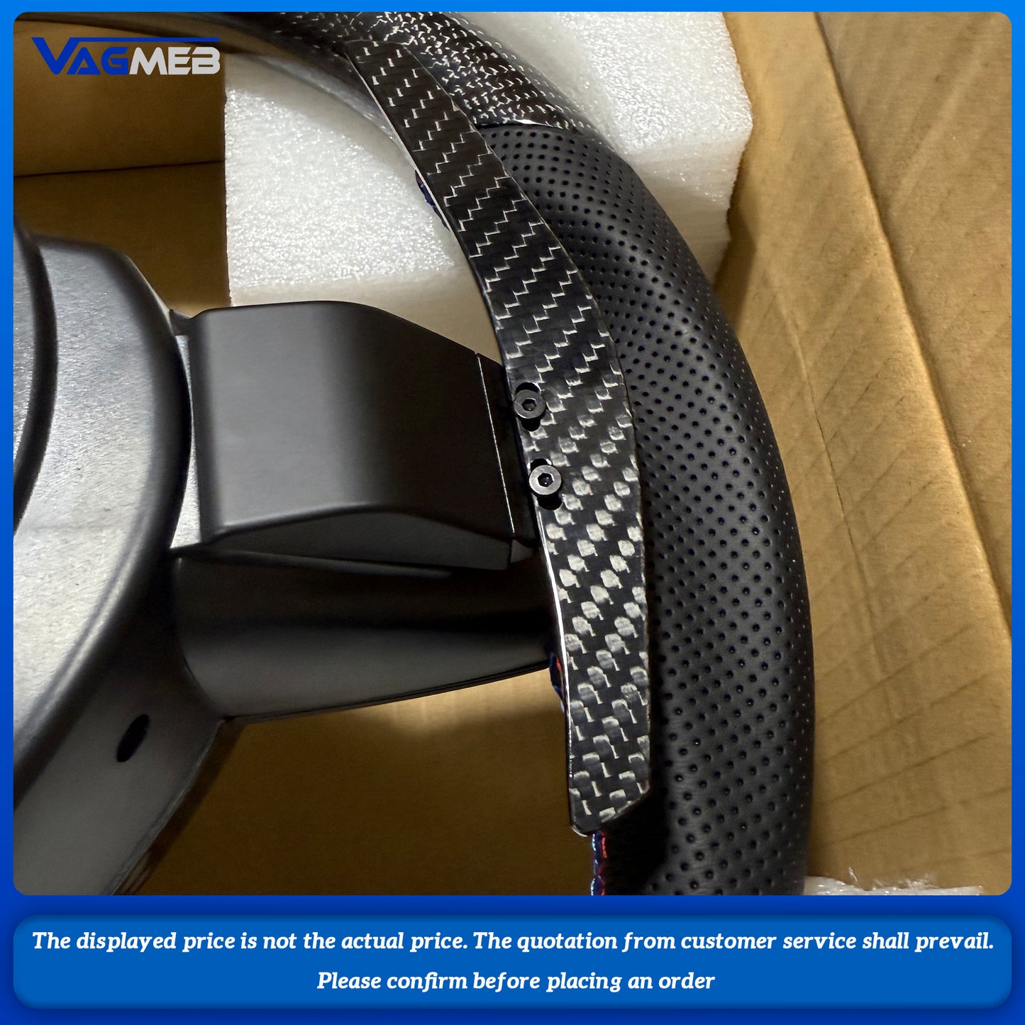Carbon Fiber Steering Wheel For BMWM2 M3 M4 M5 M6 X5M X6M F80 F30 F10 LED Car Steering Wheel