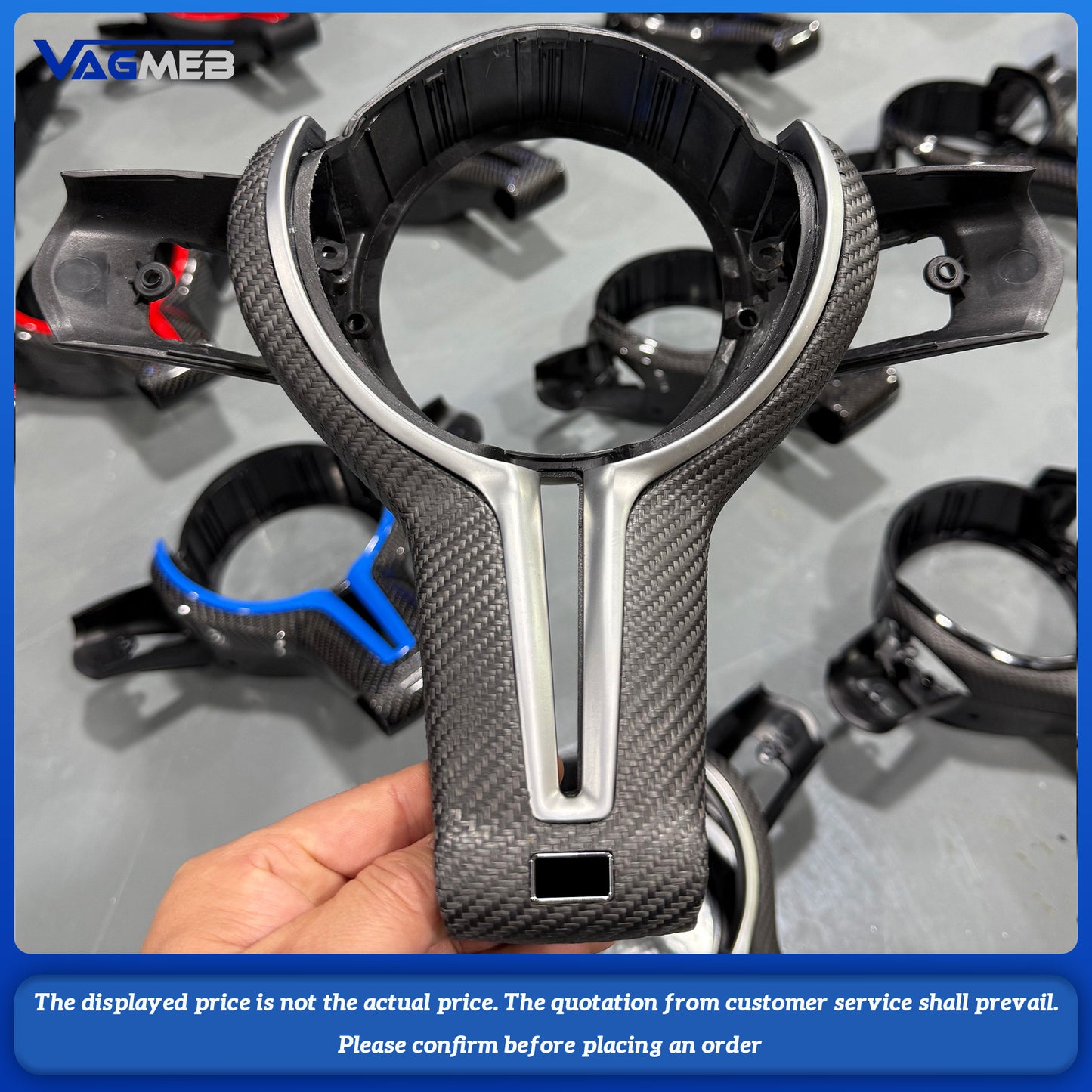 For BMW M Series F80 F82 F10 F06 F12 F13 F15 F16 M-sport F20 F22 F30 F31 F32 F33 F36 For BMW Steering Wheel Trim Carbon Fiber