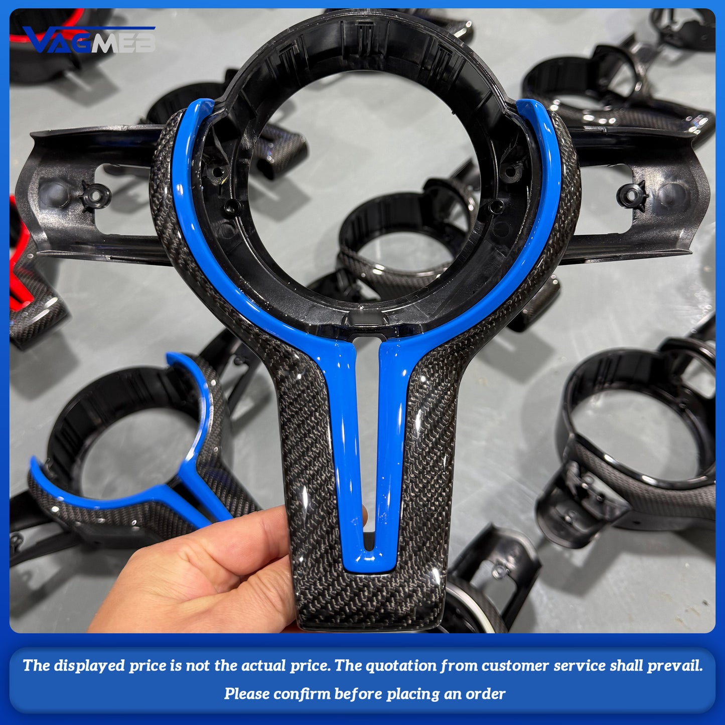 For BMW M Series F80 F82 F10 F06 F12 F13 F15 F16 M-sport F20 F22 F30 F31 F32 F33 F36 For BMW Steering Wheel Trim Carbon Fiber