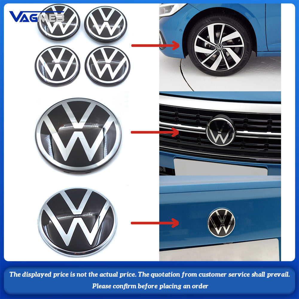 For VW Jetta MK7 Trunk logo + wheel hub + grille logo