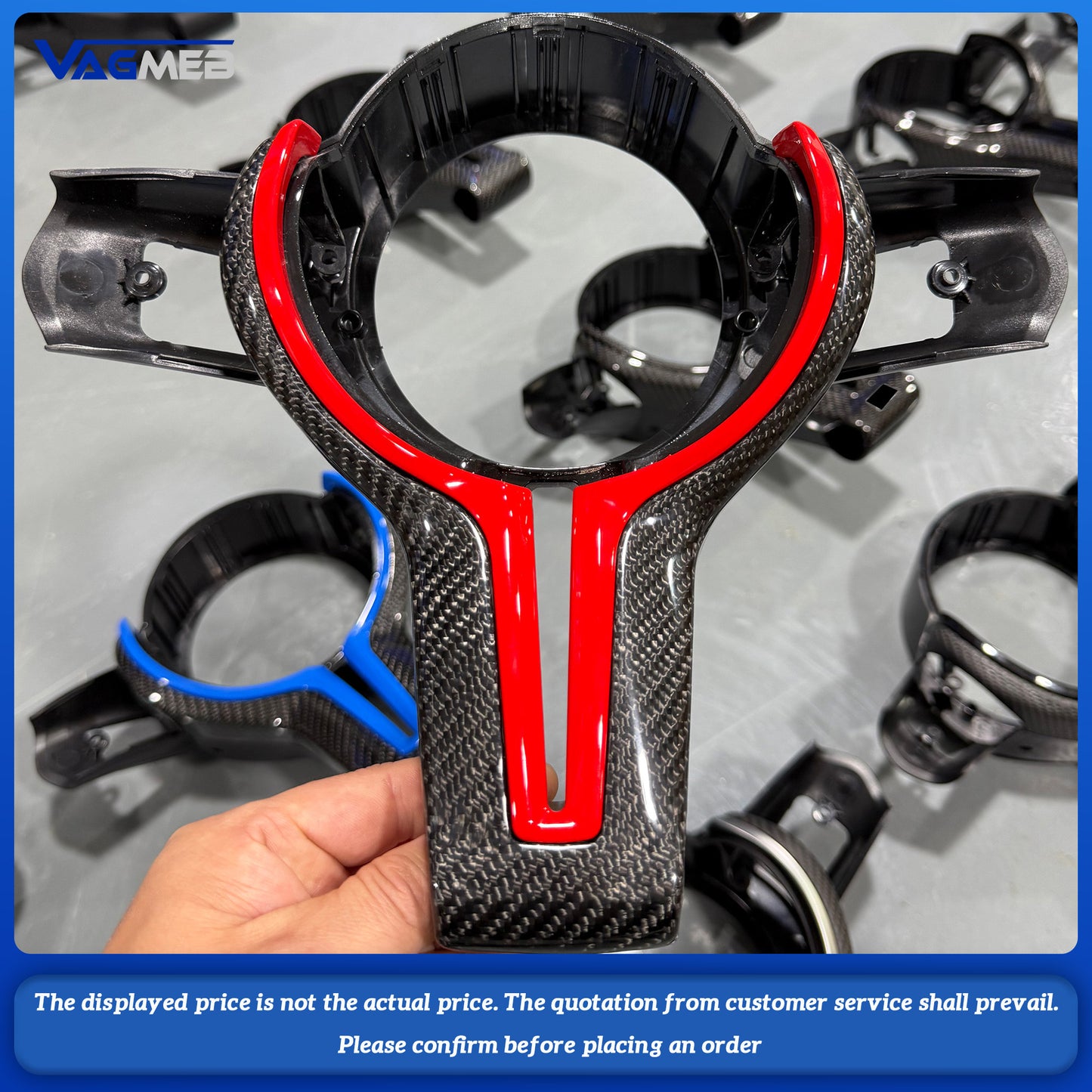 For BMW M Series F80 F82 F10 F06 F12 F13 F15 F16 M-sport F20 F22 F30 F31 F32 F33 F36 For BMW Steering Wheel Trim Carbon Fiber