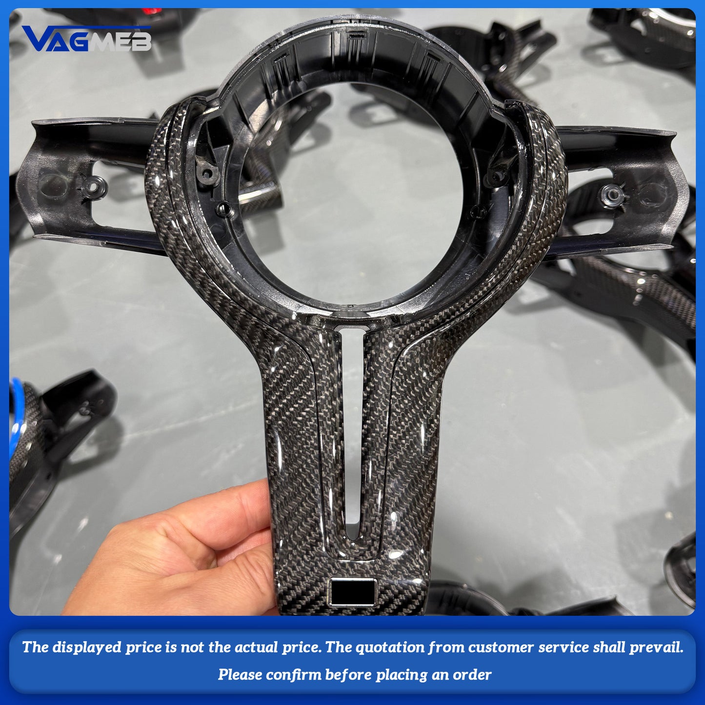 For BMW M Series F80 F82 F10 F06 F12 F13 F15 F16 M-sport F20 F22 F30 F31 F32 F33 F36 For BMW Steering Wheel Trim Carbon Fiber