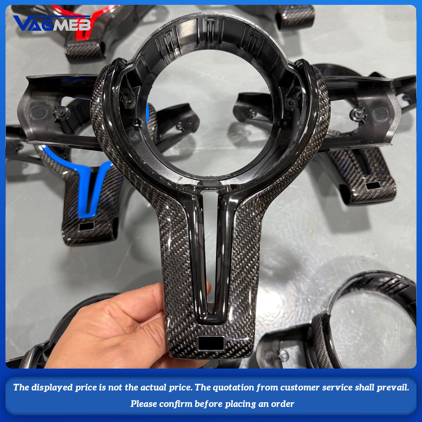 For BMW M Series F80 F82 F10 F06 F12 F13 F15 F16 M-sport F20 F22 F30 F31 F32 F33 F36 For BMW Steering Wheel Trim Carbon Fiber