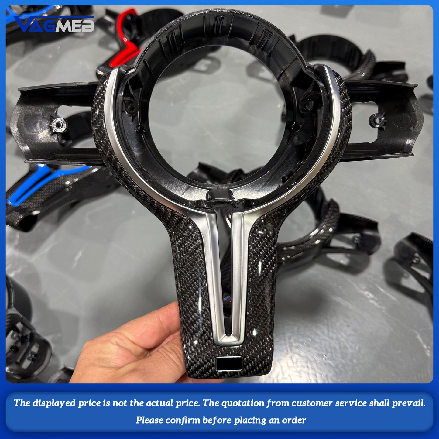 For BMW M Series F80 F82 F10 F06 F12 F13 F15 F16 M-sport F20 F22 F30 F31 F32 F33 F36 For BMW Steering Wheel Trim Carbon Fiber