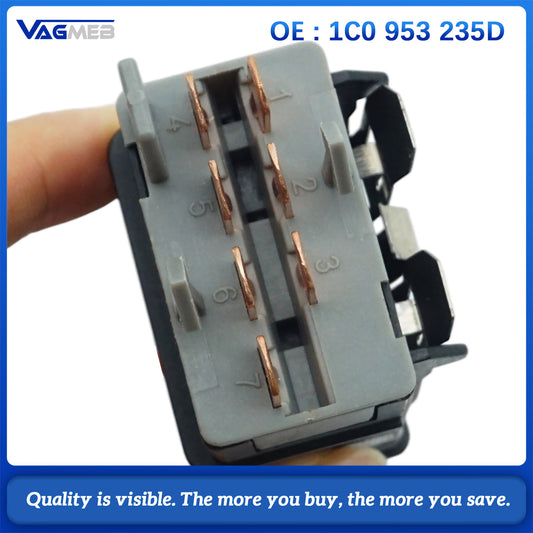 1C0 953 235 D Suitable For VW Polo Automobile Emergency Alarm Light Danger Warning Light Double Flash Switch