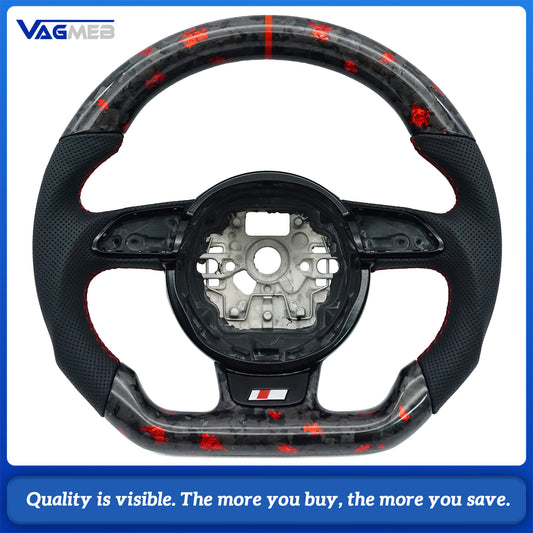 Car Interior Accessories Carbon Fiber Steering Wheel For Audi  A6  C7