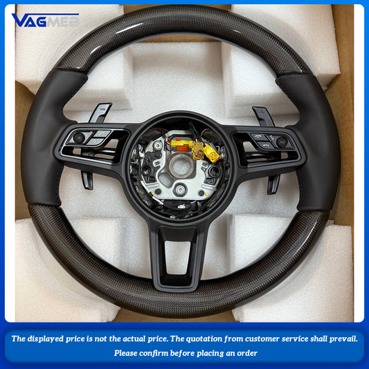 For Porsche Macan Cayenne 911 991 918 718 970 958 Custom LED Alcantara Forged Carbon Fiber Steering Wheel