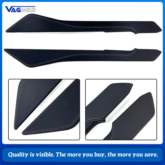 Genuine OEM Nappa Leather Center Console & Saddle Cover GrayWhite Strip for Audi A6L C8 2019-2026