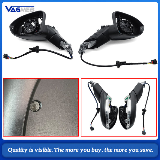 Electric Folding Mirror Upgrade Kit For VW Golf MK8 (With GTI floor lighting that has memory function)