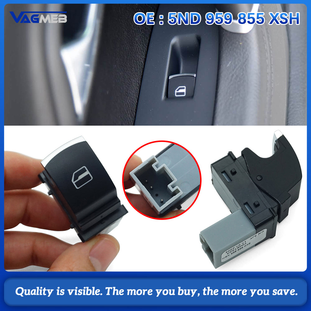Passenger Side Window Electric Glass Switch For VW Tiguan Golf MK5 MK6 Passat B6 5ND 959 855 XSH