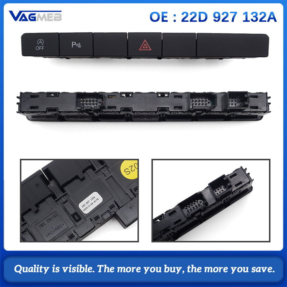 For VW T-Cross 2019-2024 parking radar button switch 22D 927 132A