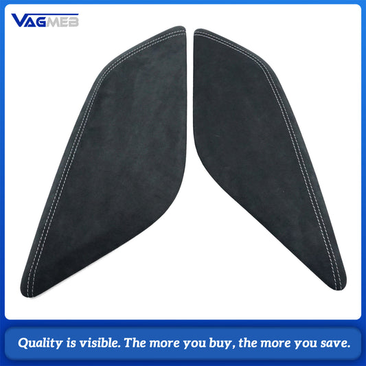 For Audi A6 C7 Interior Side Trim Panel, Alcantara Suede White Stitching, OEM Fit