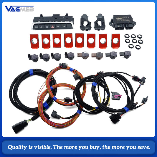 For Audi A3 8Y 2023  Limousine 4‑Sensor to 12‑Sensor PDC Retrofit Set