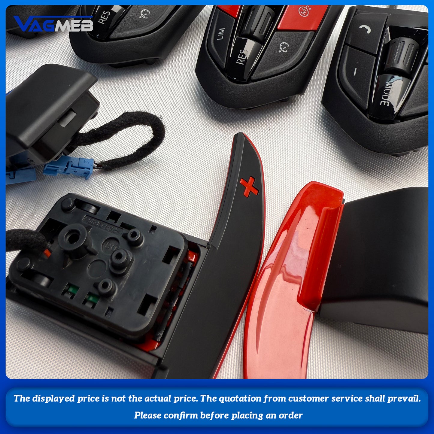 Steering wheel button with M1M2 button  paddle shifter red blue, suitable for BMW 35 F10F20 F30 Series