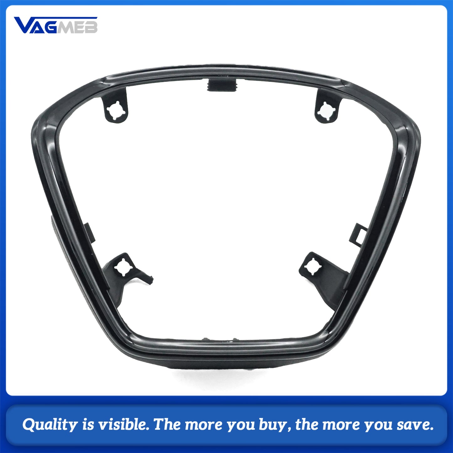 Customize Glossy Black Piano Paint flat bottom Steerinng Wheel Trim for Audi A6C8