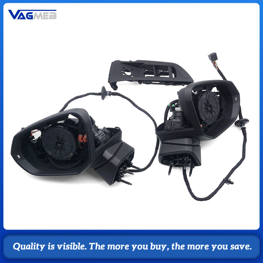 Power Folding Side Mirror Half Assembly Kit with Control Switch For 2021 Audi Q2