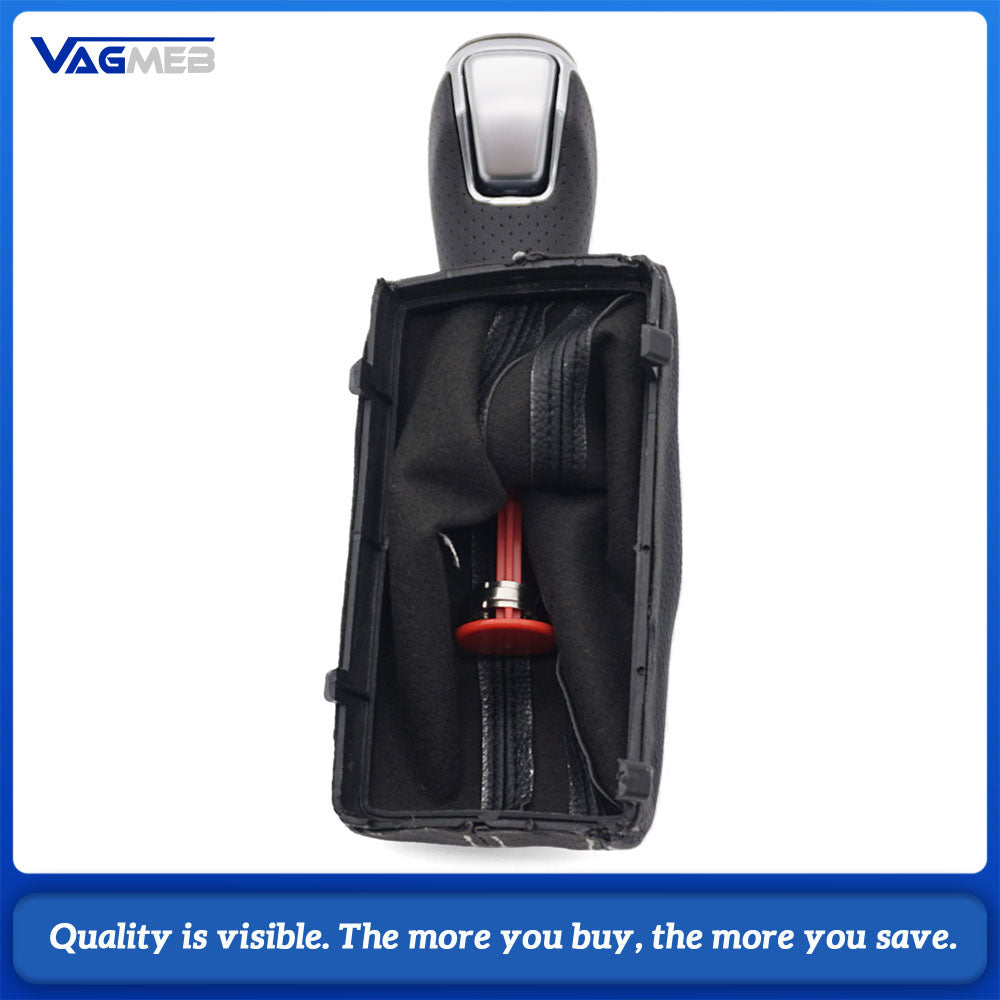 Gear Head With Leather Automatic Gear Shift Knob Boot Gaiter Cover Lever For Audi Q7 2007