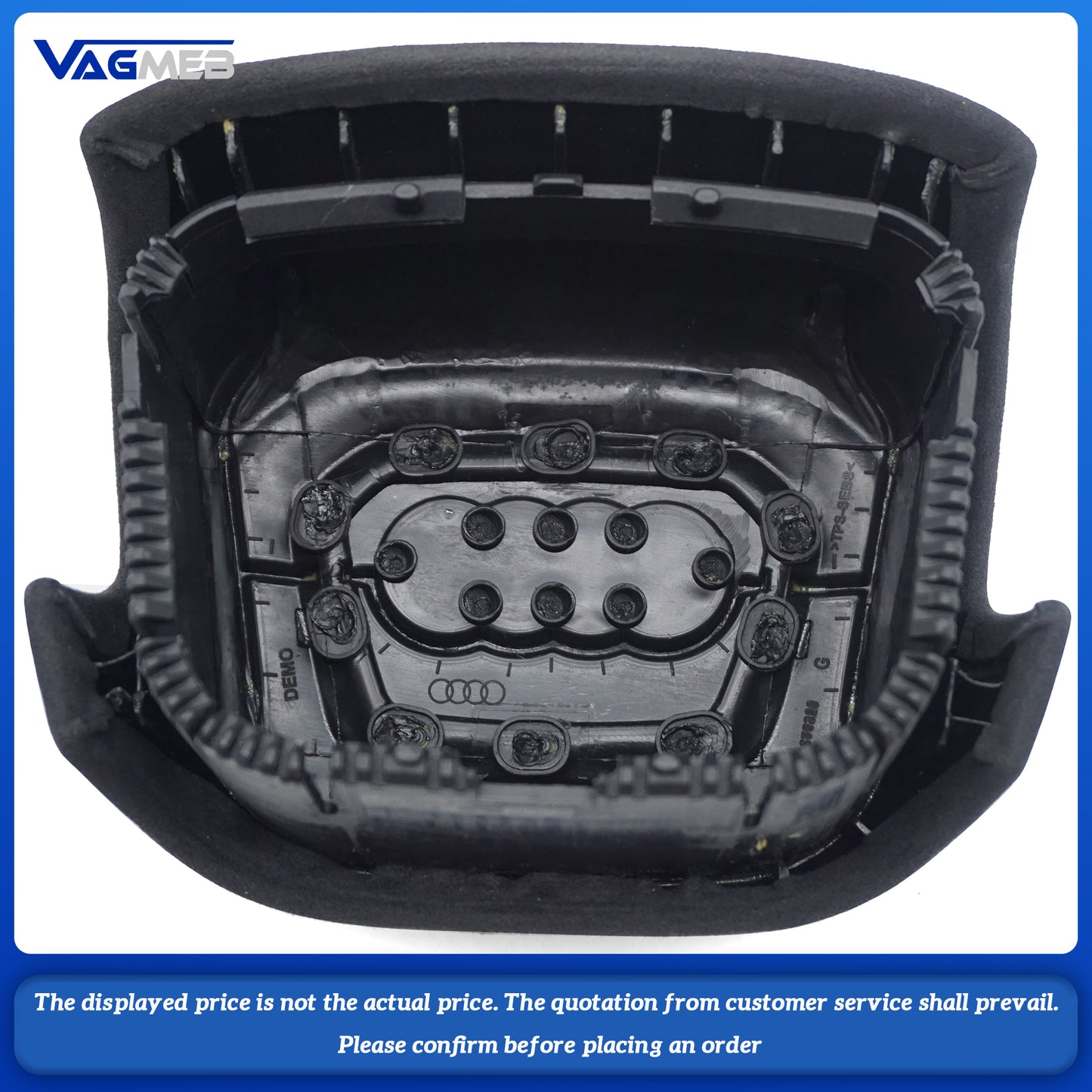 For Audi RS LOGO Q5 FY carbon fiber version, brushed green thread, green return, Lambard paddles, steering wheel strap heating