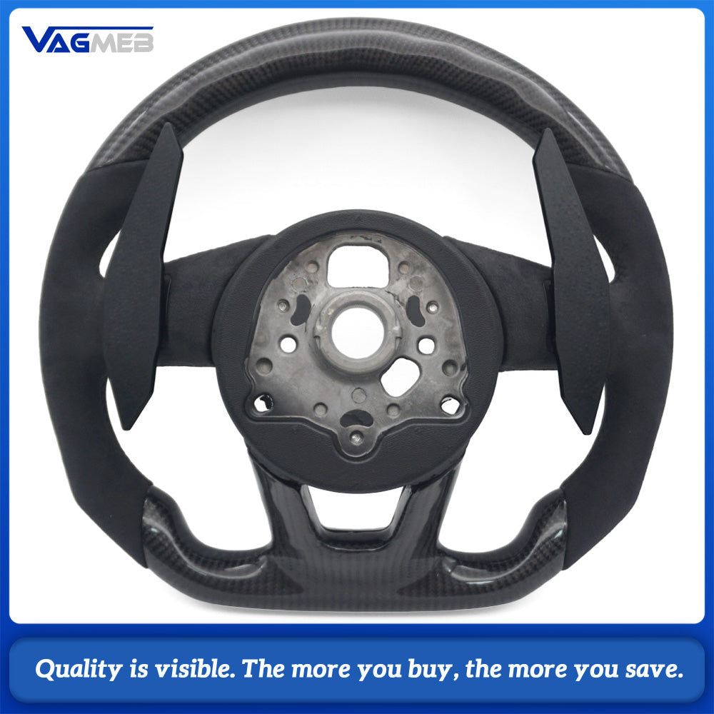 Grip Carbon Fiber LED Illuminated Steering Wheel For Audi A4B9