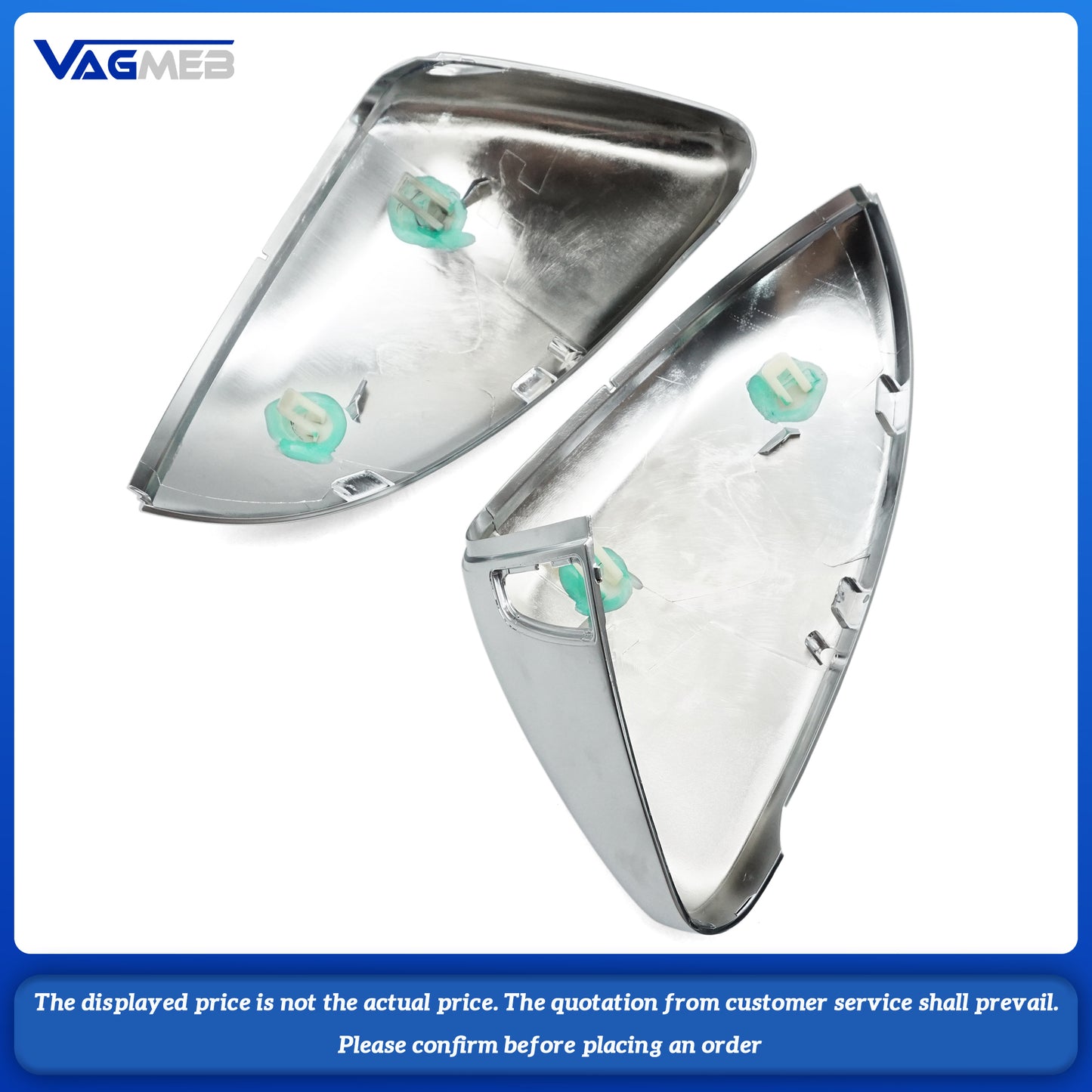 Car Mirror Cover For VW Golf MK7 Matte Chrome Silver Rearview Mirror Cover Protection Cap Car Styling