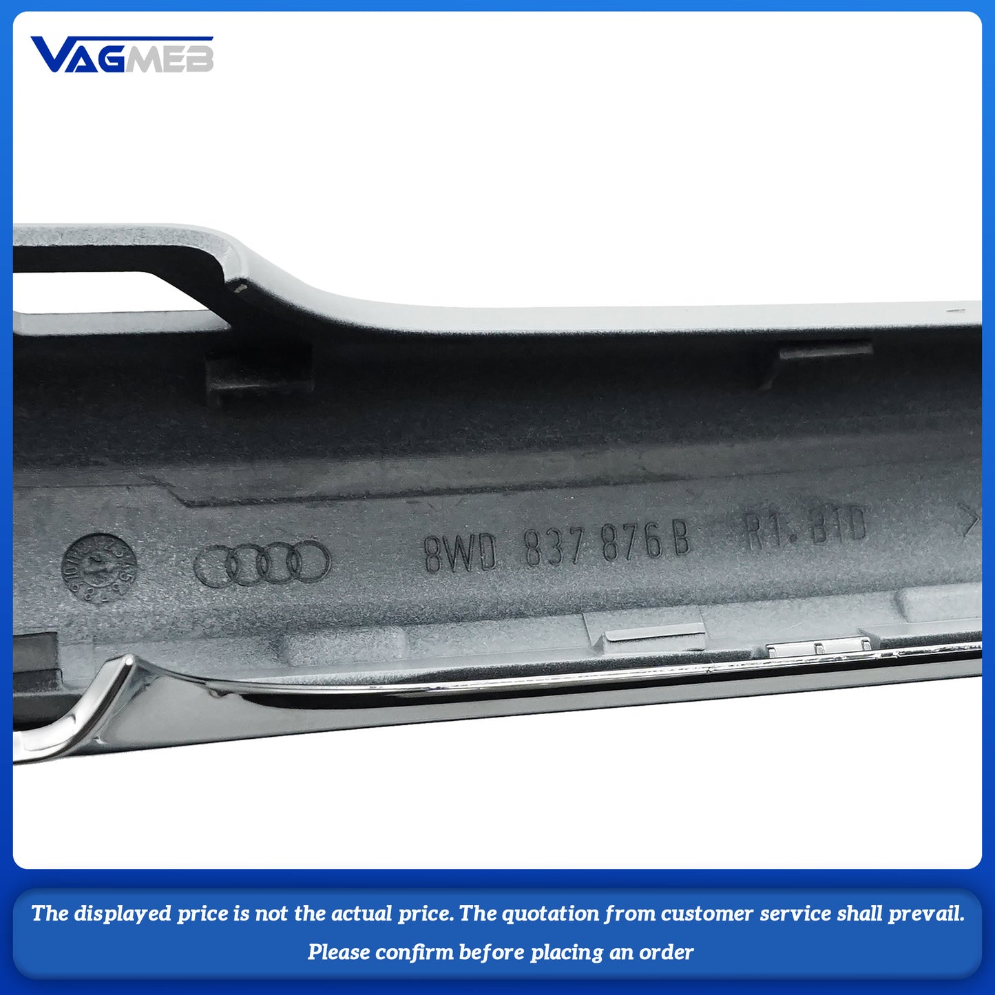 For Audi A4B9 2017 Door handle shell white set of four 8WD 837 875C 875B 876B