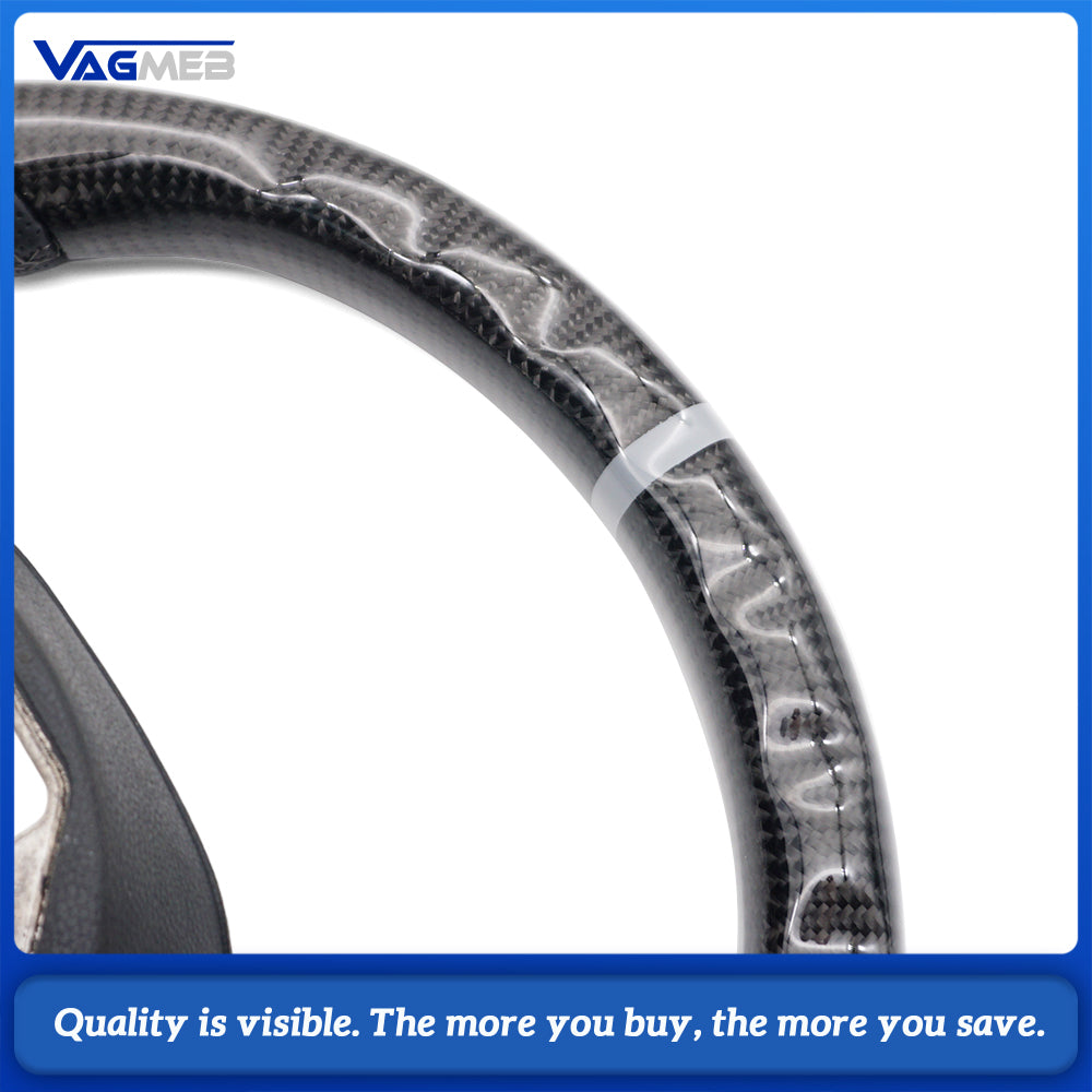 Customized Carbon Fiber Steering Wheel Leather For VW Golf 8 GTI R Line MK8 Car Accessories