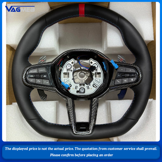 Sports Steering Wheel CS Nappa Leather For BMW 3 4 5 Series G20 G23 G26 G30 G32 G80 G82 G87 F90 G05 G06 G29 G42 Car Accessories