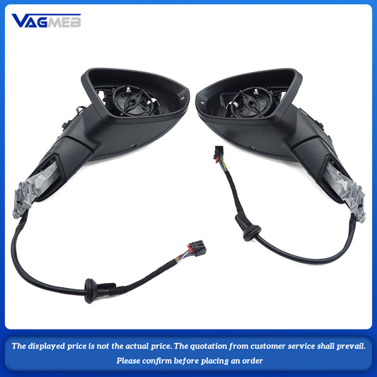 For VW Touran MK2 Folding Mirror Half Assembly Car Door Outside Rear View Mirror