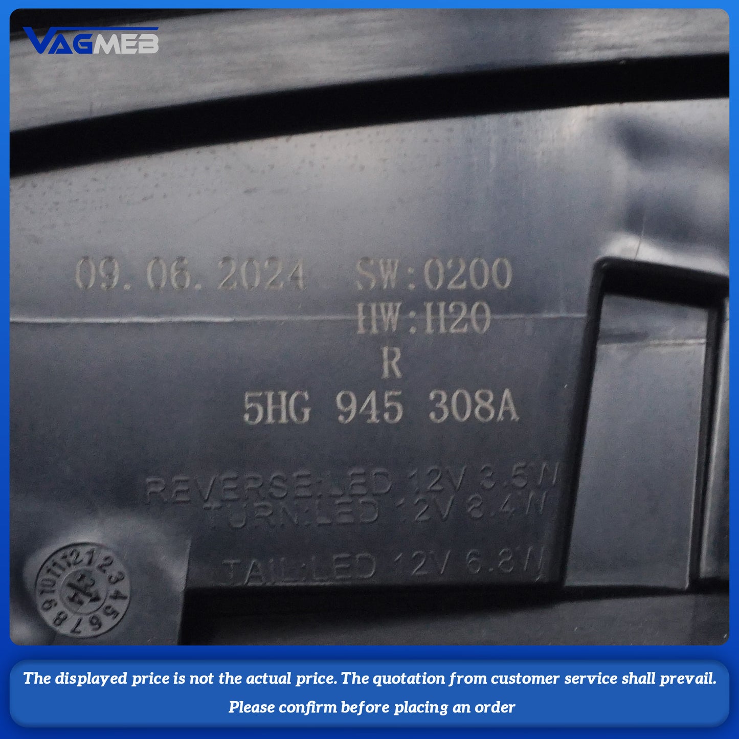 For VW Golf MK 8.5 R 2025 LED Rear Light Driving Lamp Brake Lamp Turn Signal Lamp