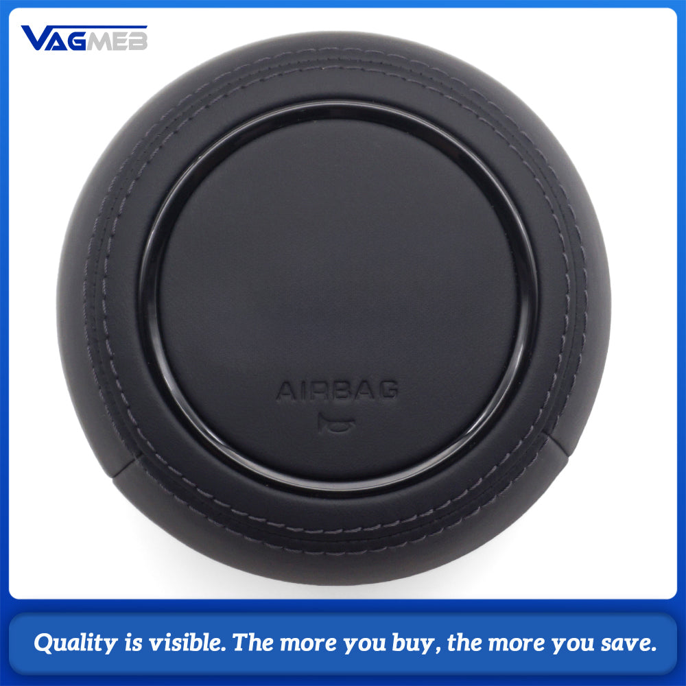 For Audi A4 B9 S Line Carbon Fiber Steering Wheel Half Alcantara Blue Stitch Blue Marker Buttons Airbag Assembly