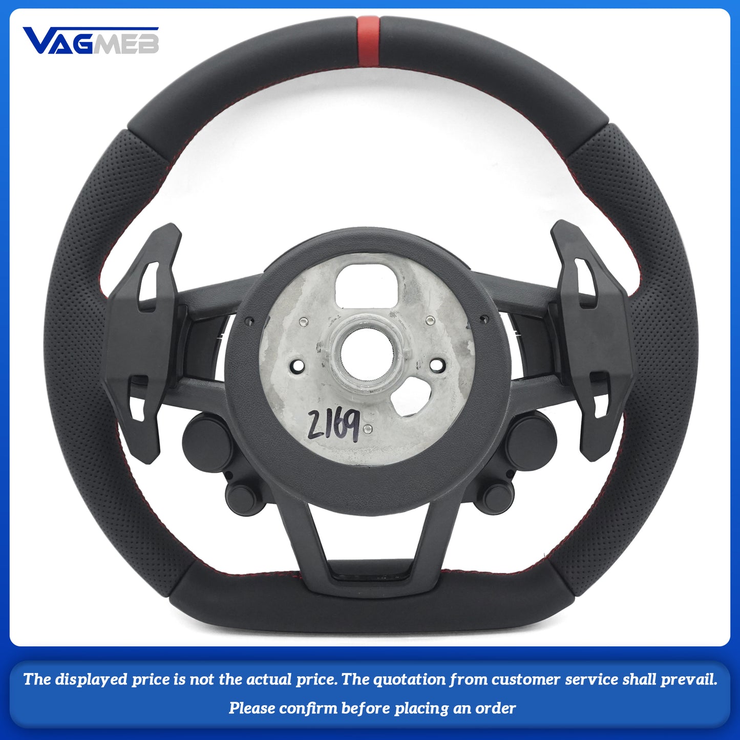 S RS Leather OEM Shape Custom Steering Wheel For Audi R8 Carbon Fiber Steering Wheel upgrade