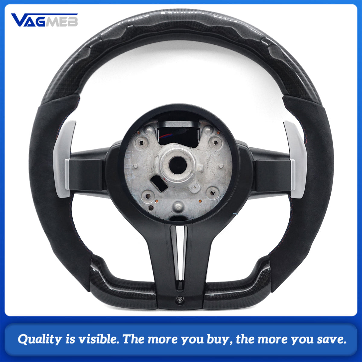 For BMW X3 X4 X5 M2 M4 M8 F10 F15 F20 F22 F30 E90 E91 Customized carbon fiber steering wheel with embedded LED lights