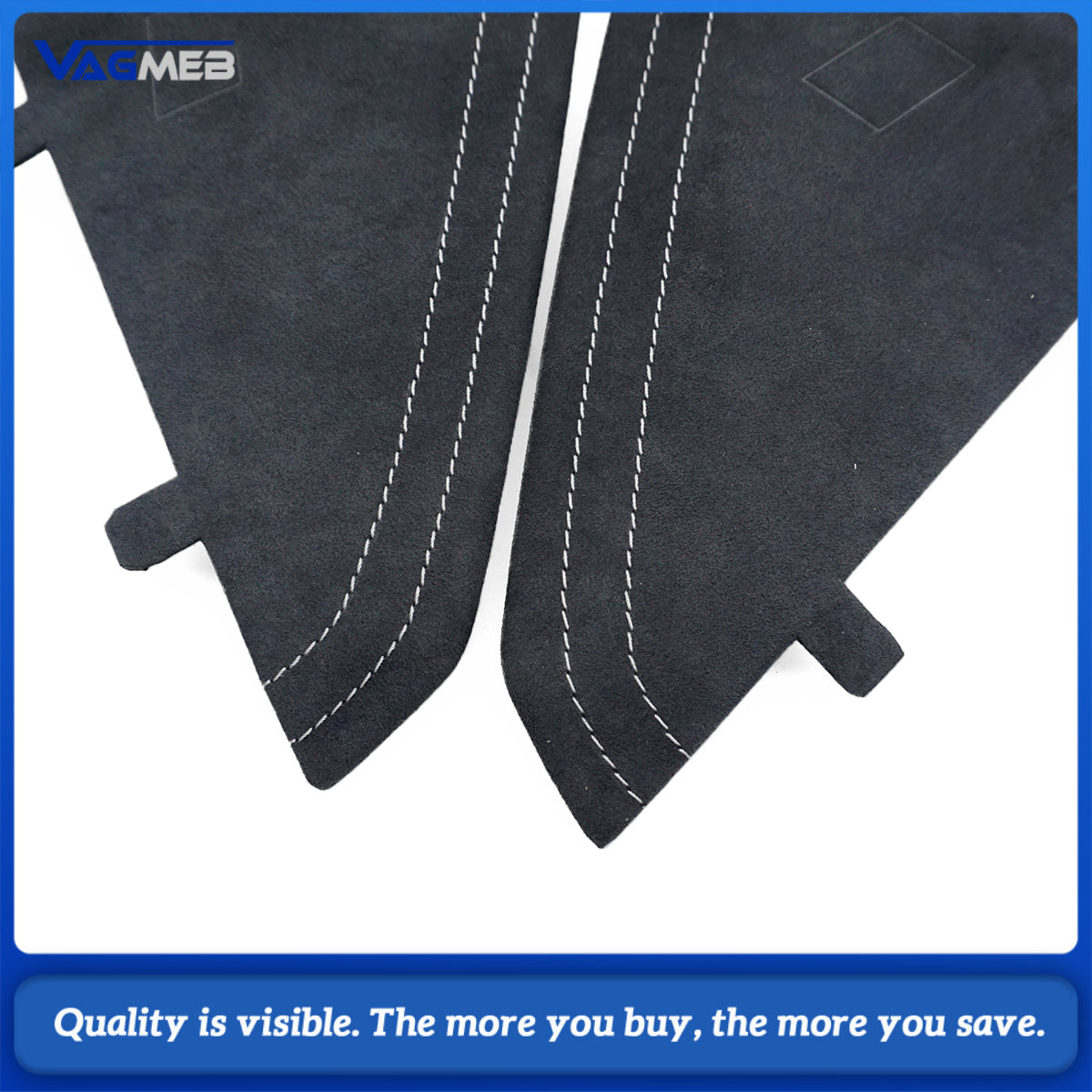 Premium Alcantara Dashboard Cover Fit for Audi A6C8 Red  Stitching , RS  S Emblem Logo