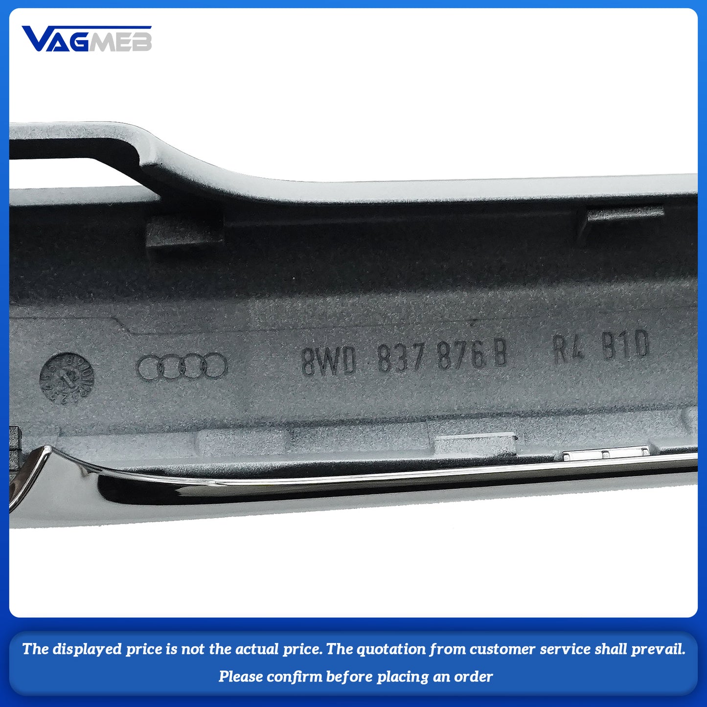 For Audi A4B9 2017 Door handle shell white set of four 8WD 837 875C 875B 876B