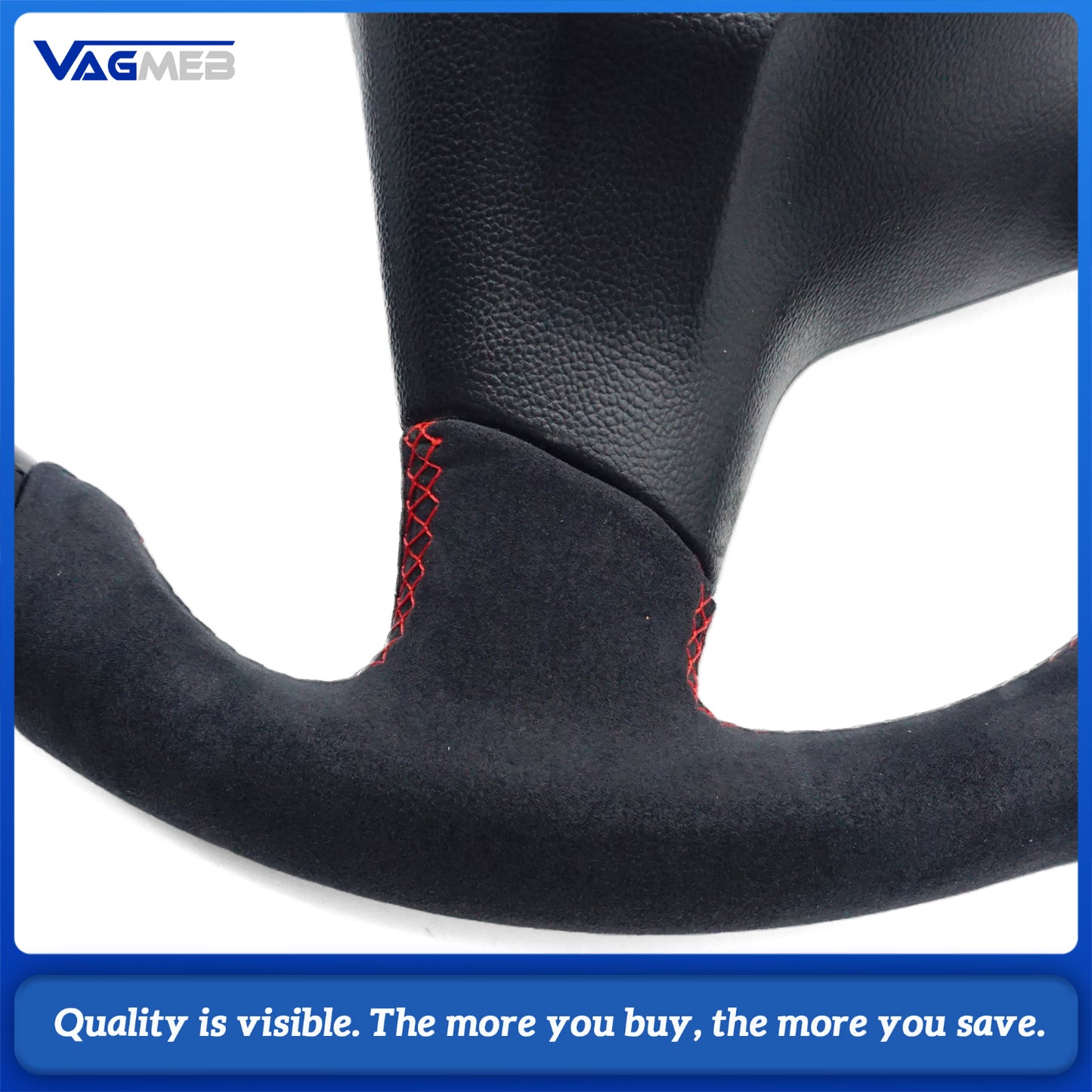 For VW Golf MK7 TSI TDI Carbon Fiber Steering Wheel Manual Car Accessories Red and blue Manual Car Accessorie