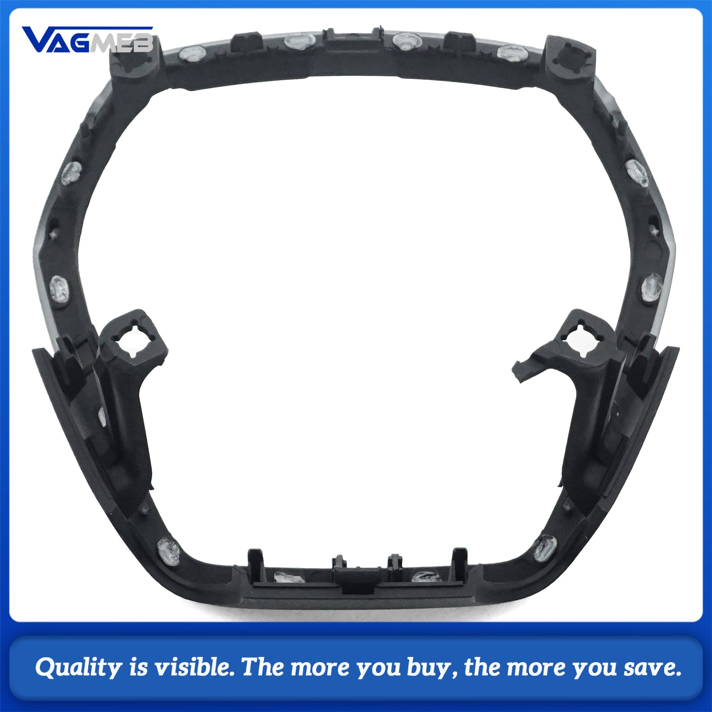 Customize Glossy Black Piano Paint flat bottom Steerinng Wheel Trim for Audi A6C8