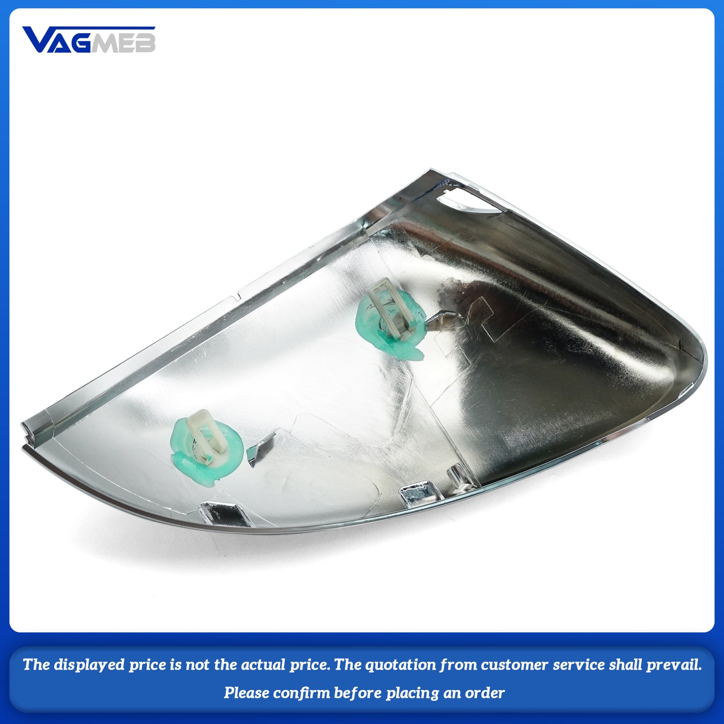 Car Mirror Cover For VW Golf MK7 Matte Chrome Silver Rearview Mirror Cover Protection Cap Car Styling