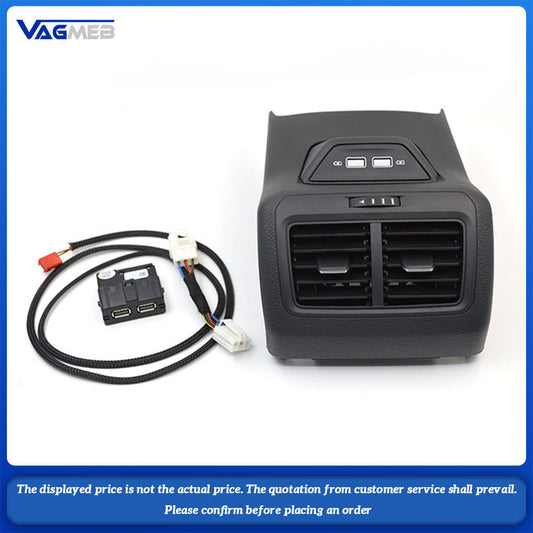 Rear Air Outlet Vent Trim Frame AC Air Vent Outlet Center Armrest With USB For VW Golf 7 MK7 2013-2017 2019 82V