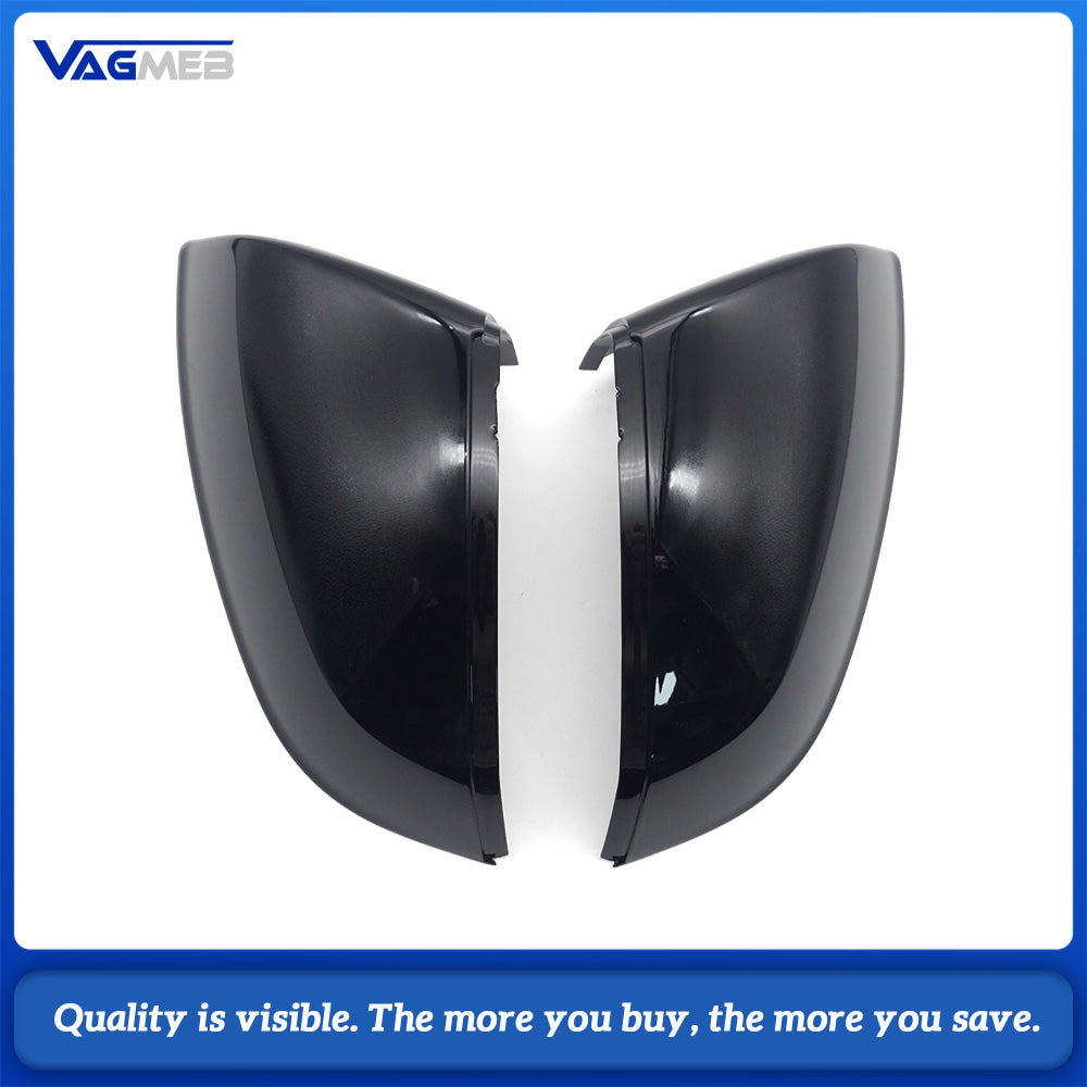 Complete Black Blind Spot Monitoring Mirror Caps Kit For Audi Q7 4M Lane Change Assist System Left & Right Rearview Mirror Housing Set