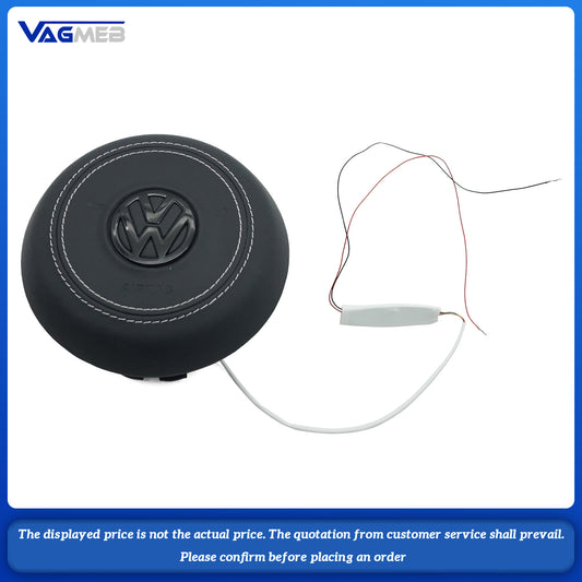 LED Steering wheel airbag cover multifunction Corrigan's line steering wheel For VW Golf MK7 Dermal white thread