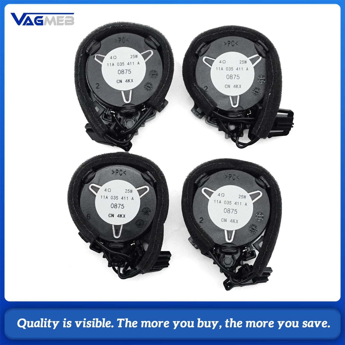 High-Quality Genuine New Premium Dynaudio Fiber Optic Sound System Subwoofers Set For VW Tiguan MK2 2023