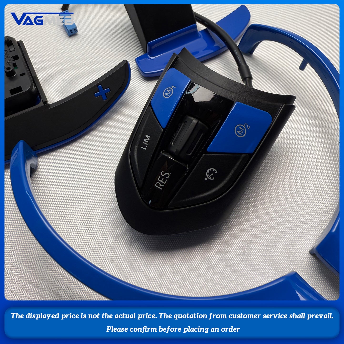 M power blue Steering Wheel Covers Car Carbon Fiber M sport Steering Wheel Trim for BMW M2 F87 M3 F80 M4 F82 M5 F10 M6 F06