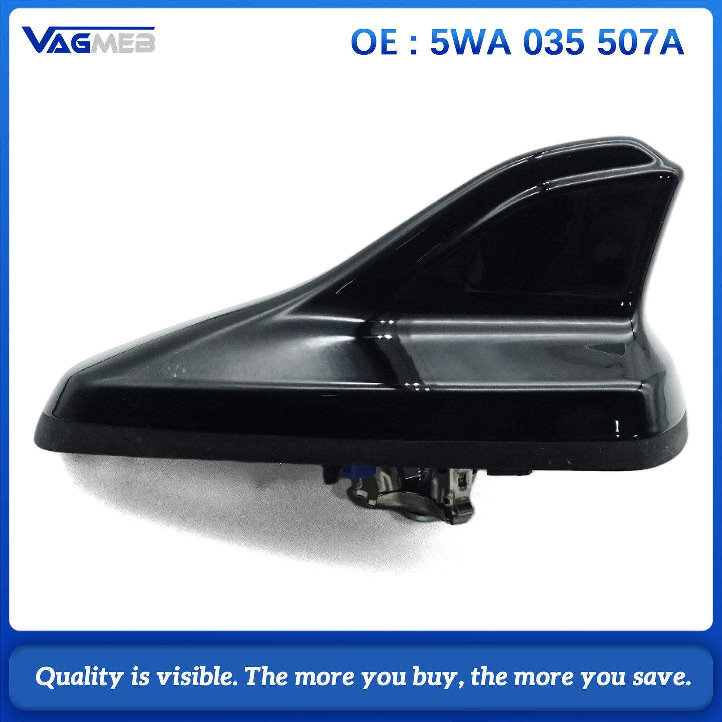 FOR OCTAVIA MK4 ID.4 For GOLF 8 ROOF AERIAL SHARK ANTENNA IN BLACK 5WA035507A 5WA 035 507 A